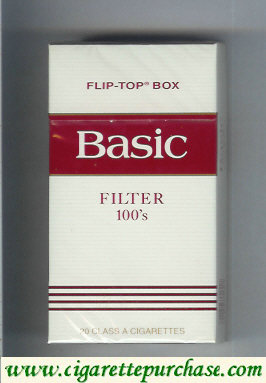 Basic Filter 100s cigarettes flip-top box